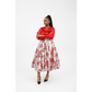 Long-sleeved Satin Blouses Paired with Maxi Skirts Set