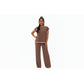 Ladies Short-Sleeved Top & Wide-Leg Pants