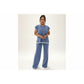 Ladies Short-Sleeved Top & Wide-Leg Pants
