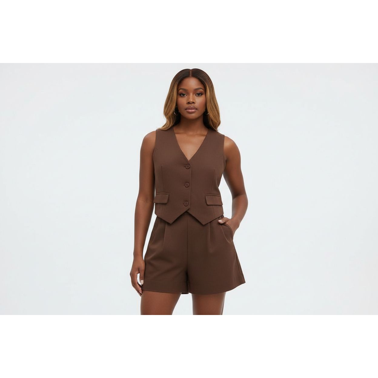 Vintage V-Neck Top and Pant Set