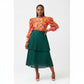 Vintage Pleated Patchwork Skirt