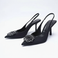 Rhinestones Decorated Pointed Heels Pumps