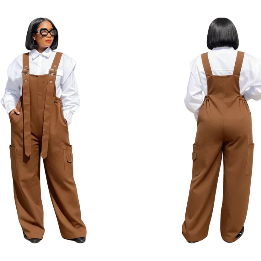 Vintage Sleeveless Wide Jumpsuit