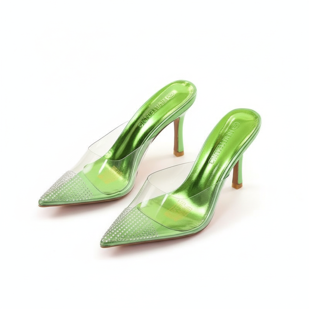 Transparent Rhinestone Heel