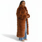 Plus Size Winter Long Fur Fluffy Coat
