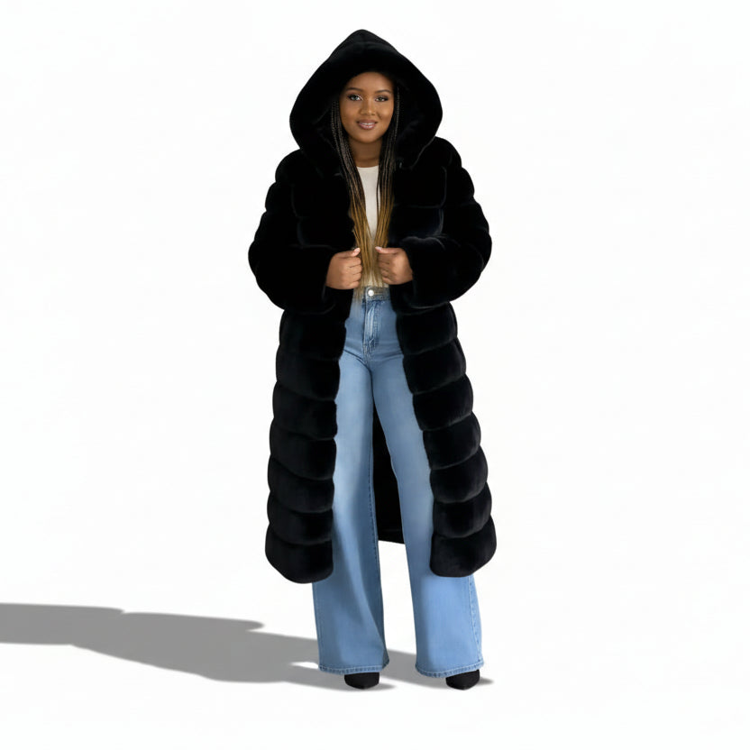 Plus Size Winter Long Fur Fluffy Coat – YELLOW SUB TRADING