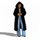 Plus Size Winter Long Fur Fluffy Coat