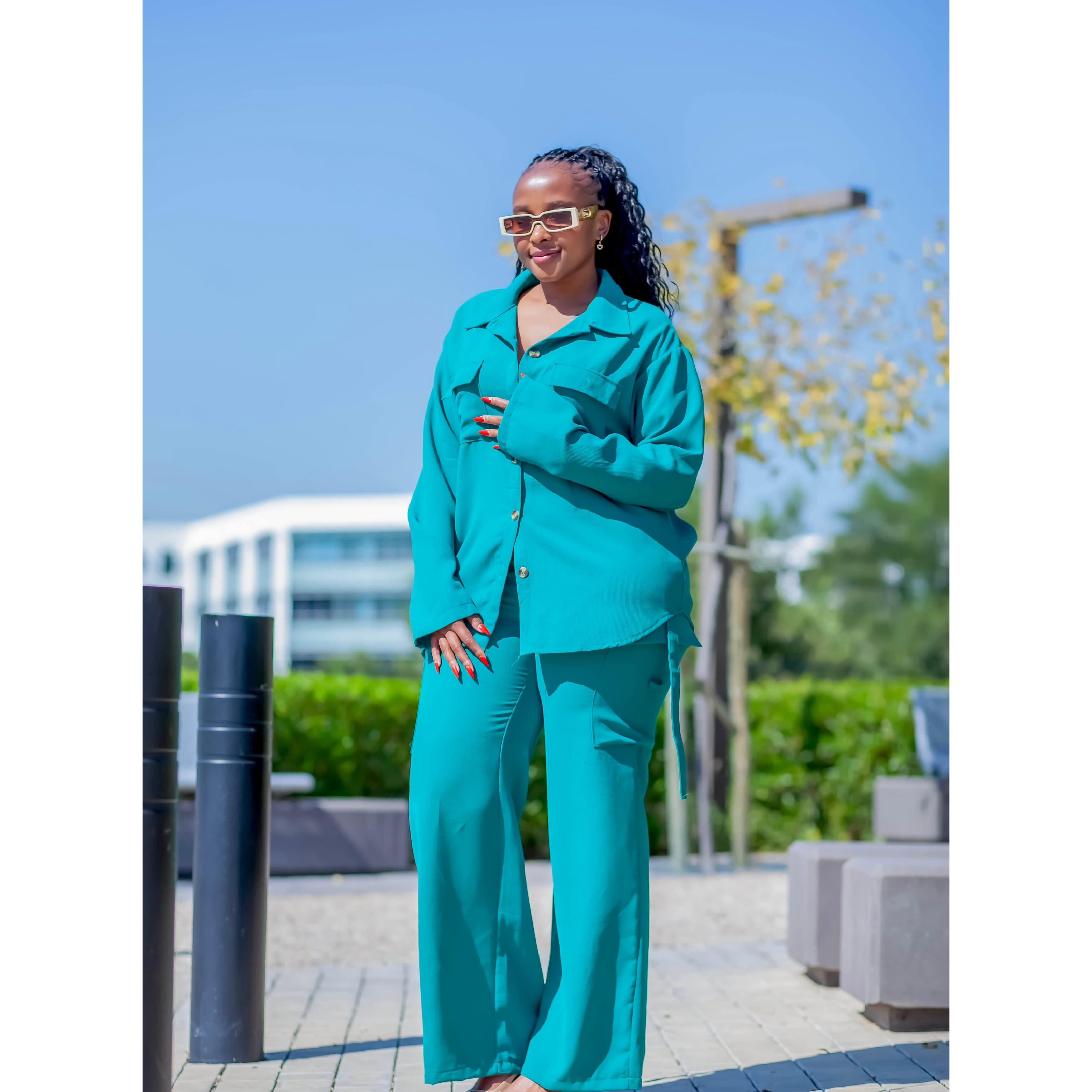 Casual Comfortable Linen Shirt And Pants Two Piece Set