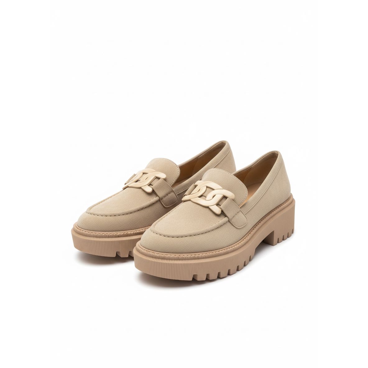 Sweat Chunky Loafer Penny Casual Fashion Shoes.