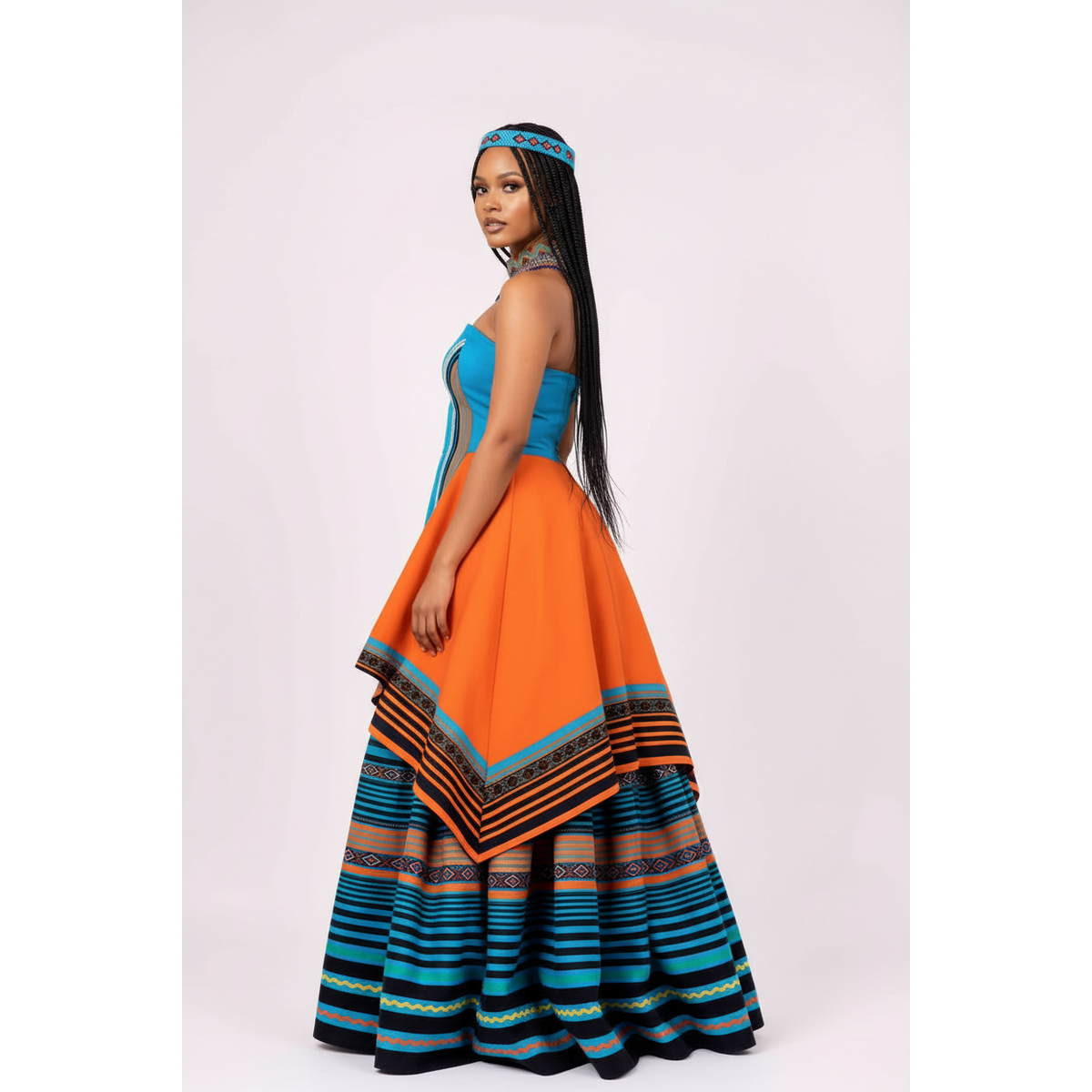 Women's African Print Tube Maxi Dress | Traditional Ankara Bodycon