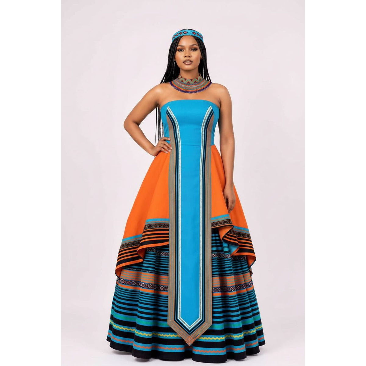 Women's African Print Tube Maxi Dress | Traditional Ankara Bodycon