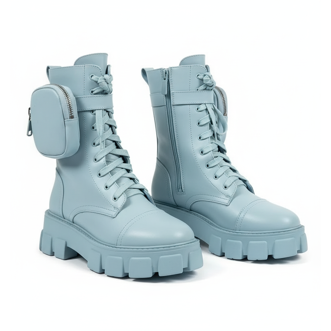 Chunky Pocket Platform Boots