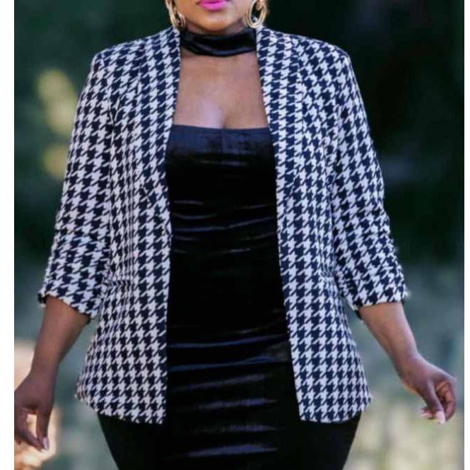 Classy Houndstooth Jacket