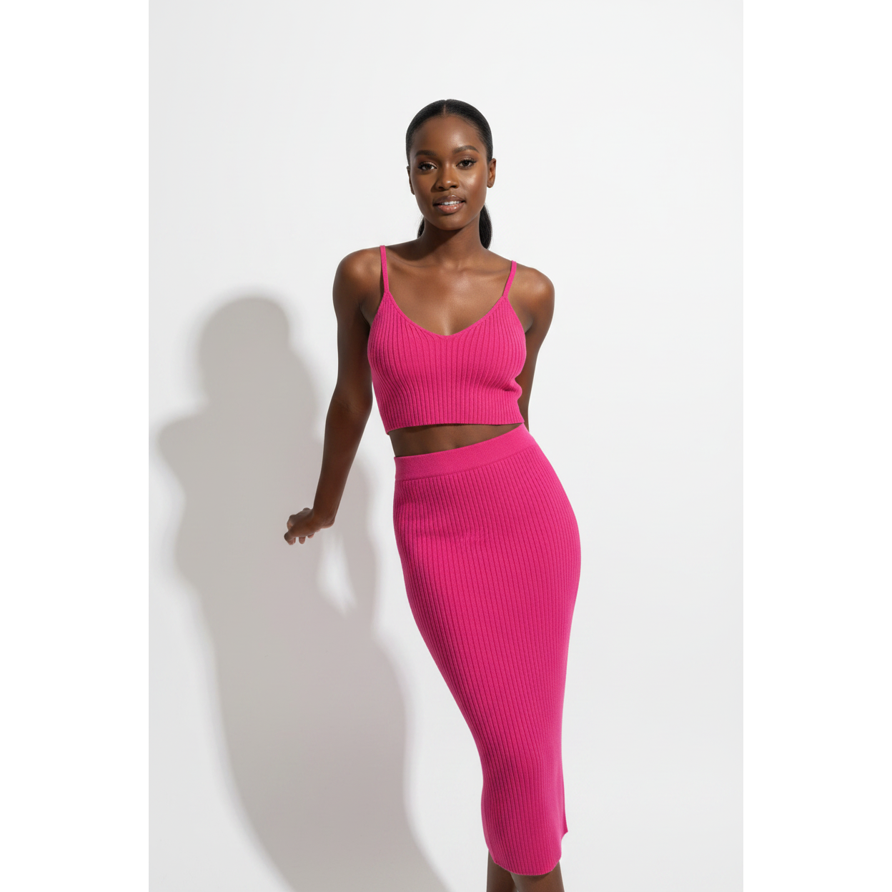 Knitted Solid Color Set