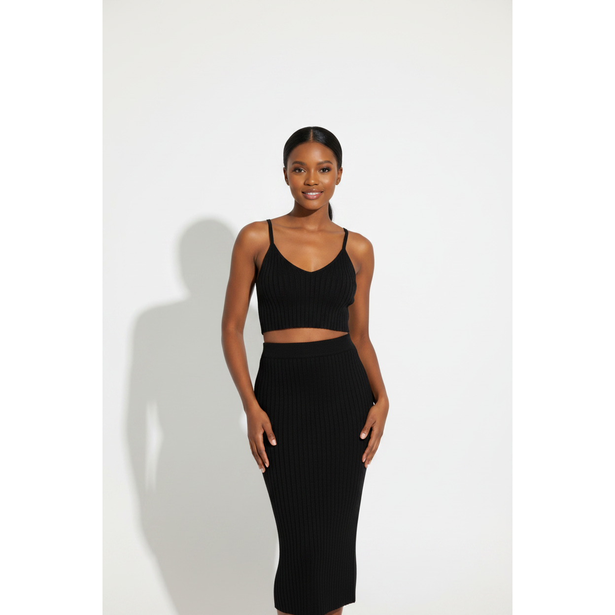 Knitted Solid Color Set