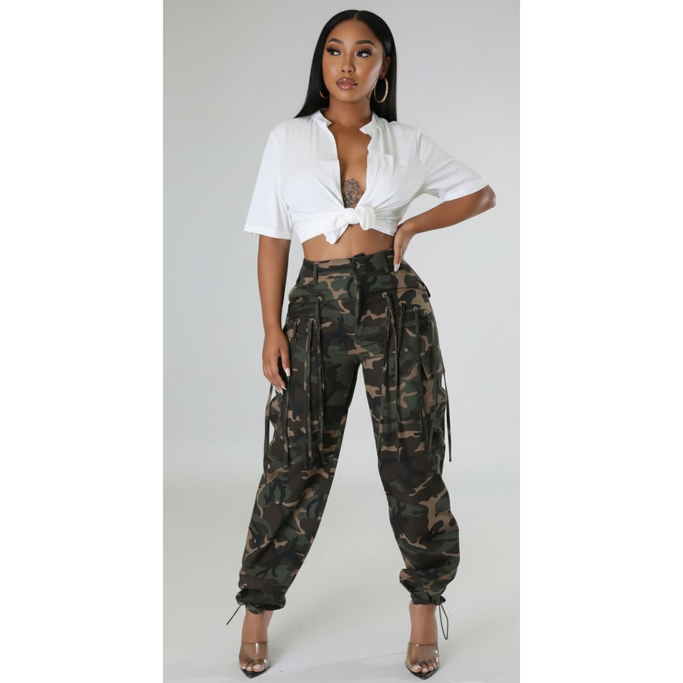 Elastic Bottom Cargo Pant