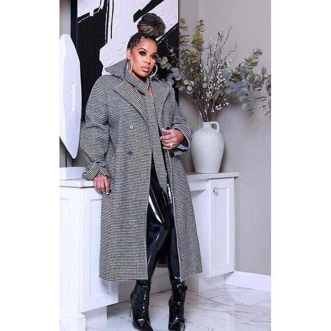 Long Vintage Buttoned Coat