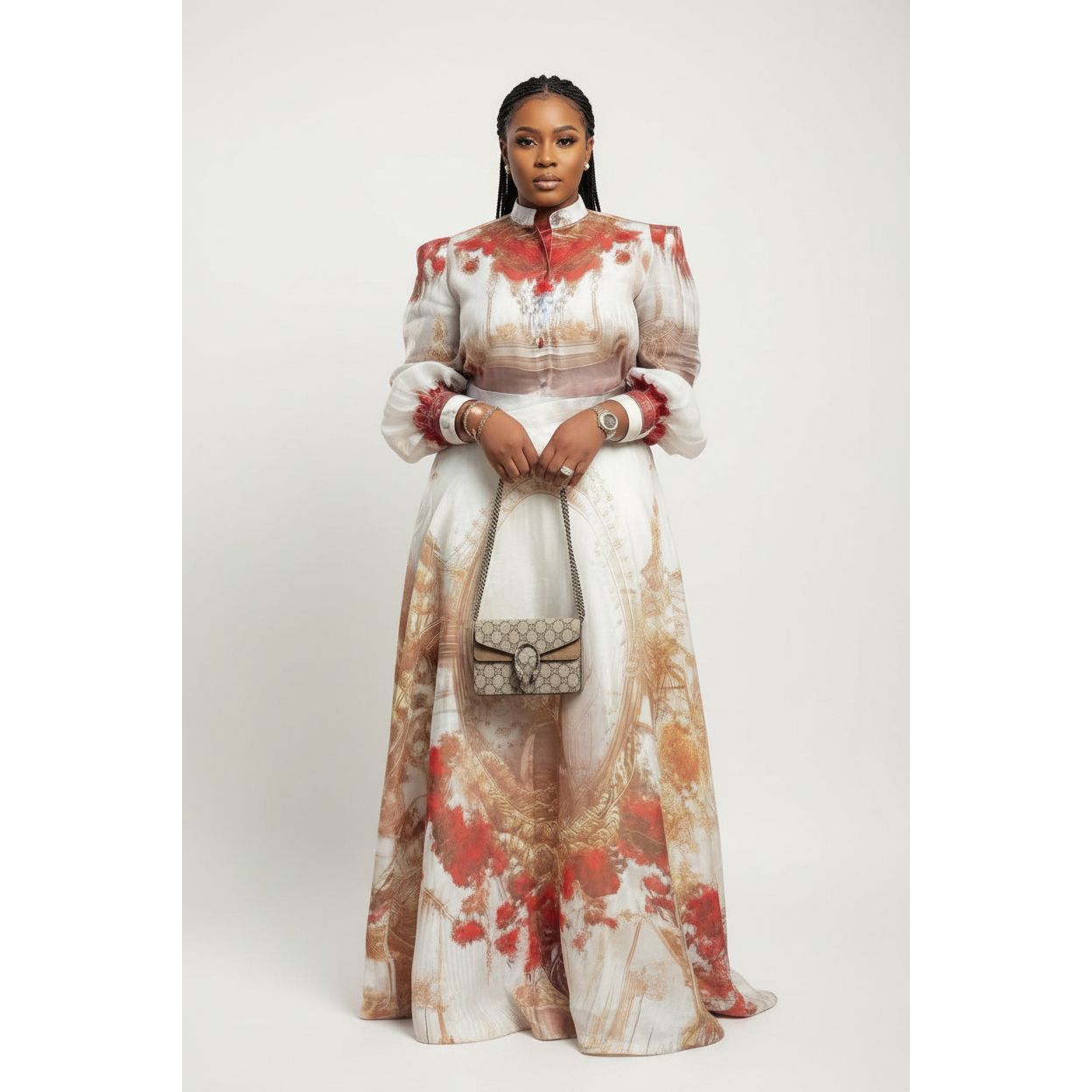 The Sienna Baroque Printed Maxi two piece set.