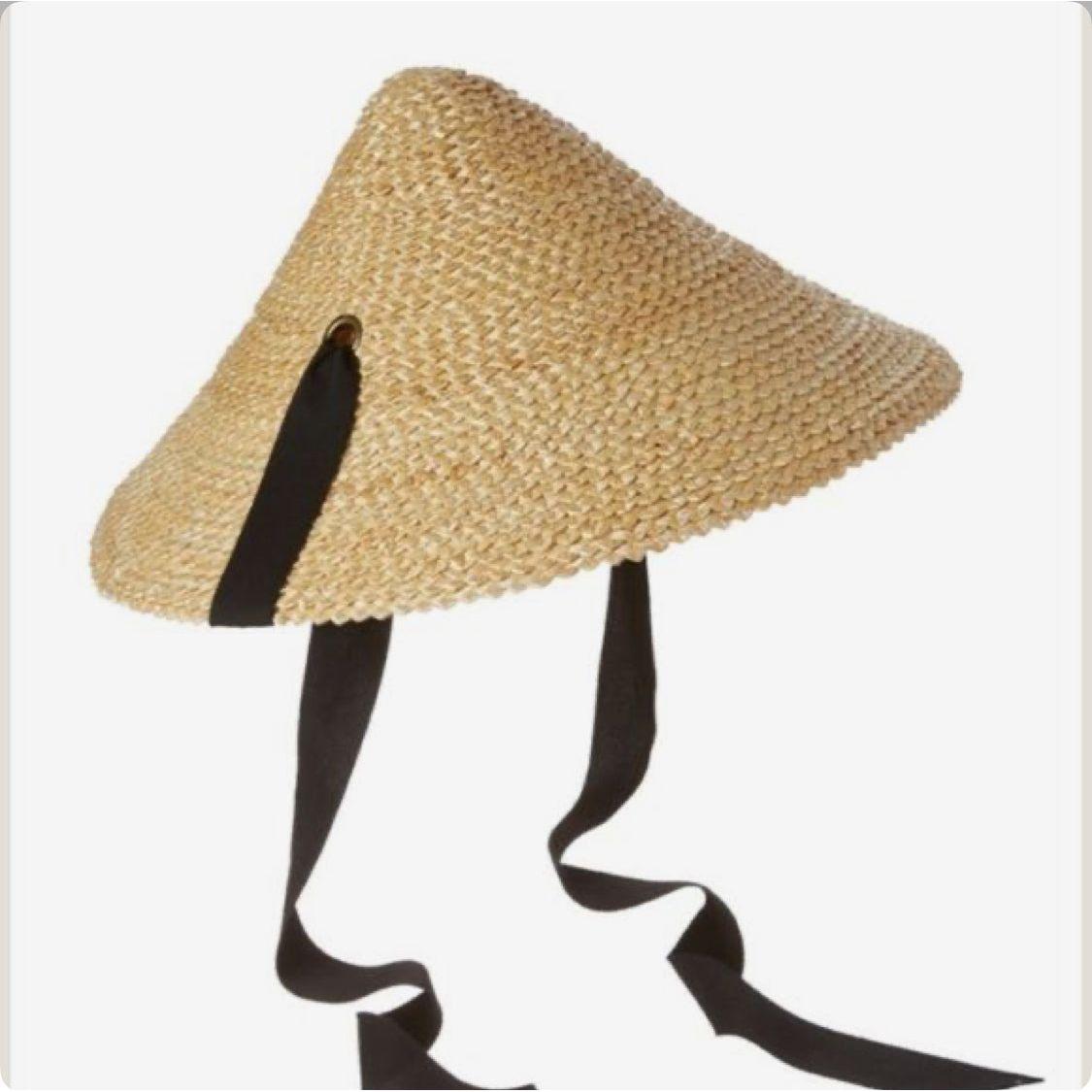 Conical Summer Wide Brim Straw Lace-up Straw Beach Hat