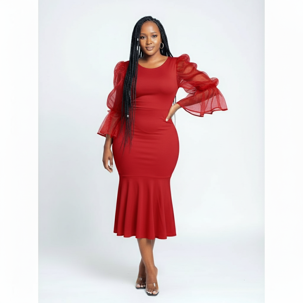 Bodycon Long Sleeve Lace Dress