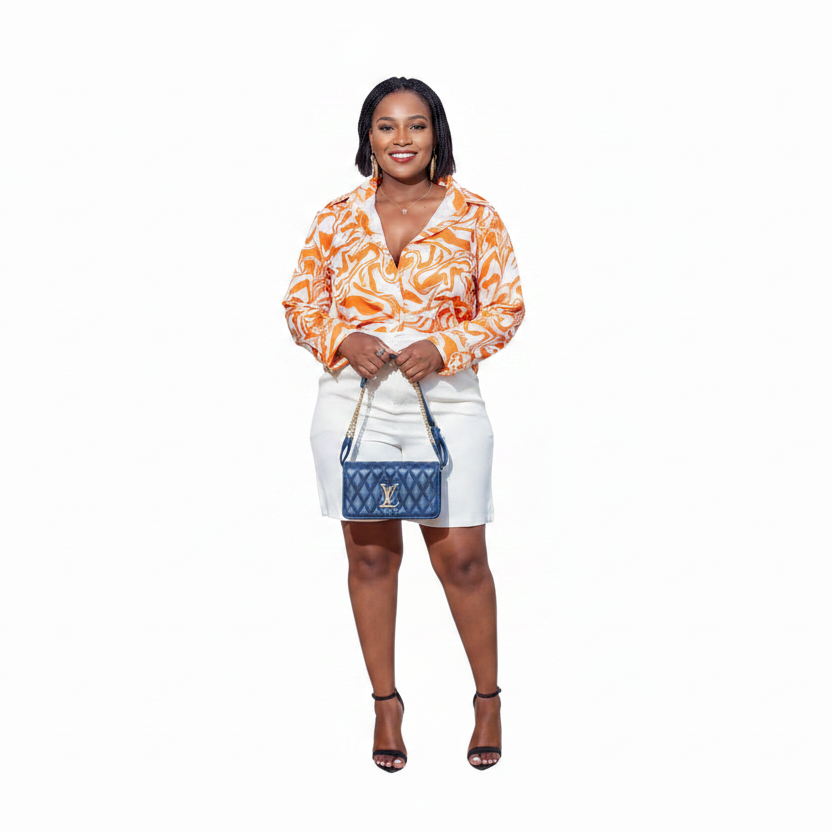 Vintage Long Sleeve Top and Short Pant Set