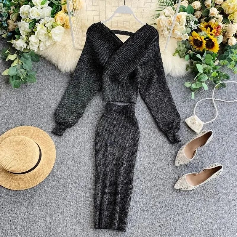 Long Sleeve Knitted Set
