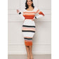 Knitted Round Neck Bodycon Dress