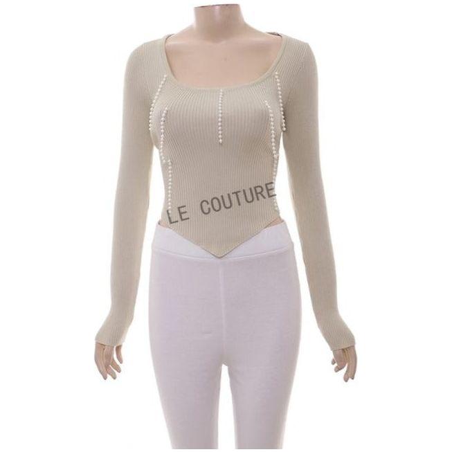 Long Sleeve Beads Top