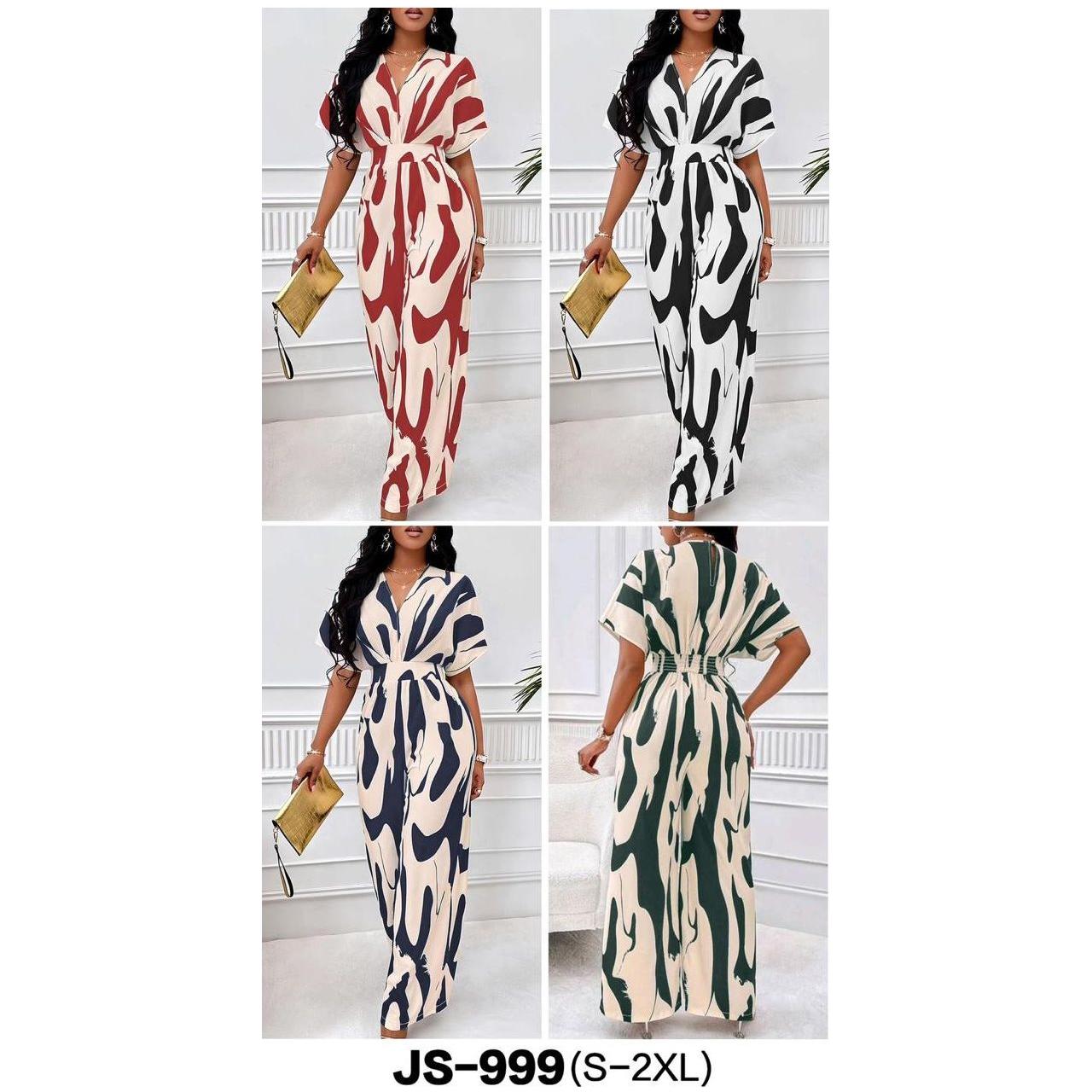 Vintage V-Neck Jumpsuit