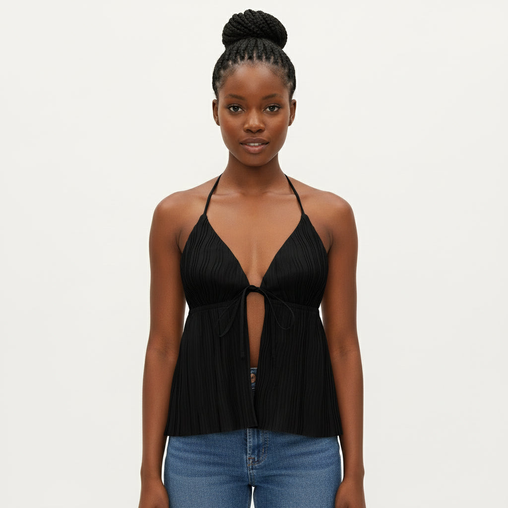 Sexy Backless V-Neck Top