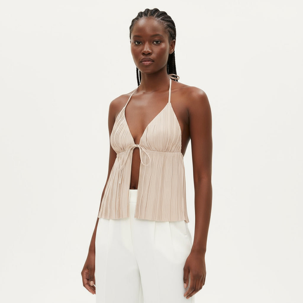 Sexy Backless V-Neck Top