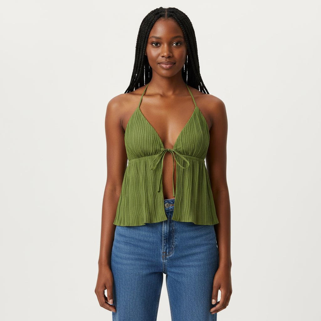 Sexy Backless V-Neck Top