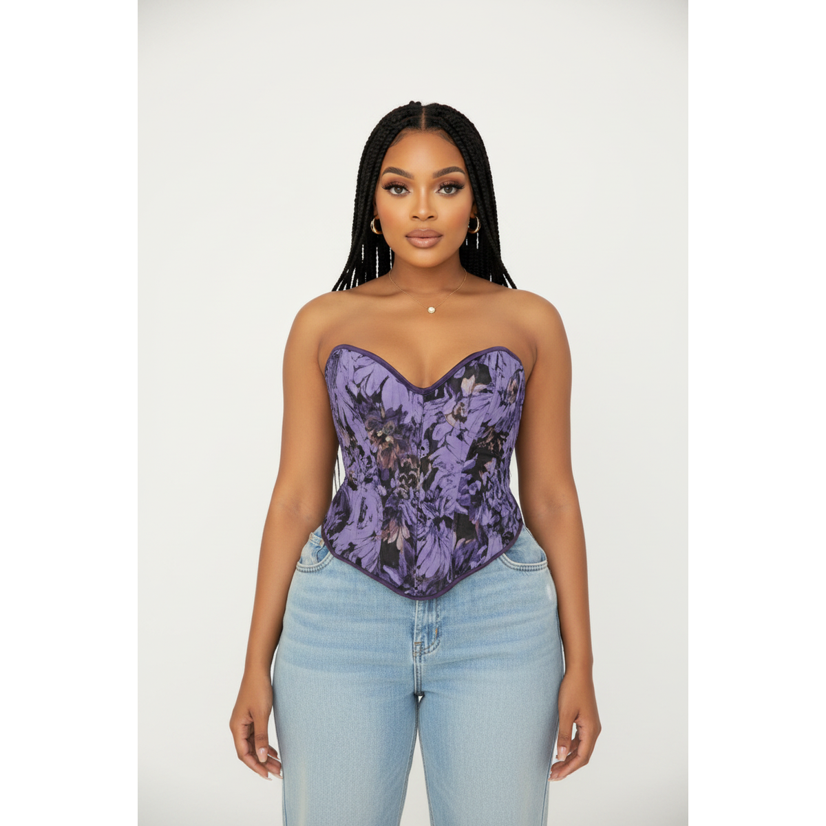 Lace Up Off Shoulder Shaping Corset Top.