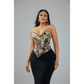 Heart Shape Floral Lace Up Corset Top.