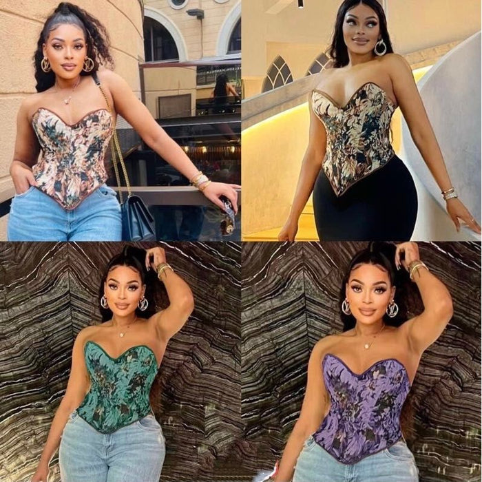 Floral Corset Top — YELLOW SUB TRADING