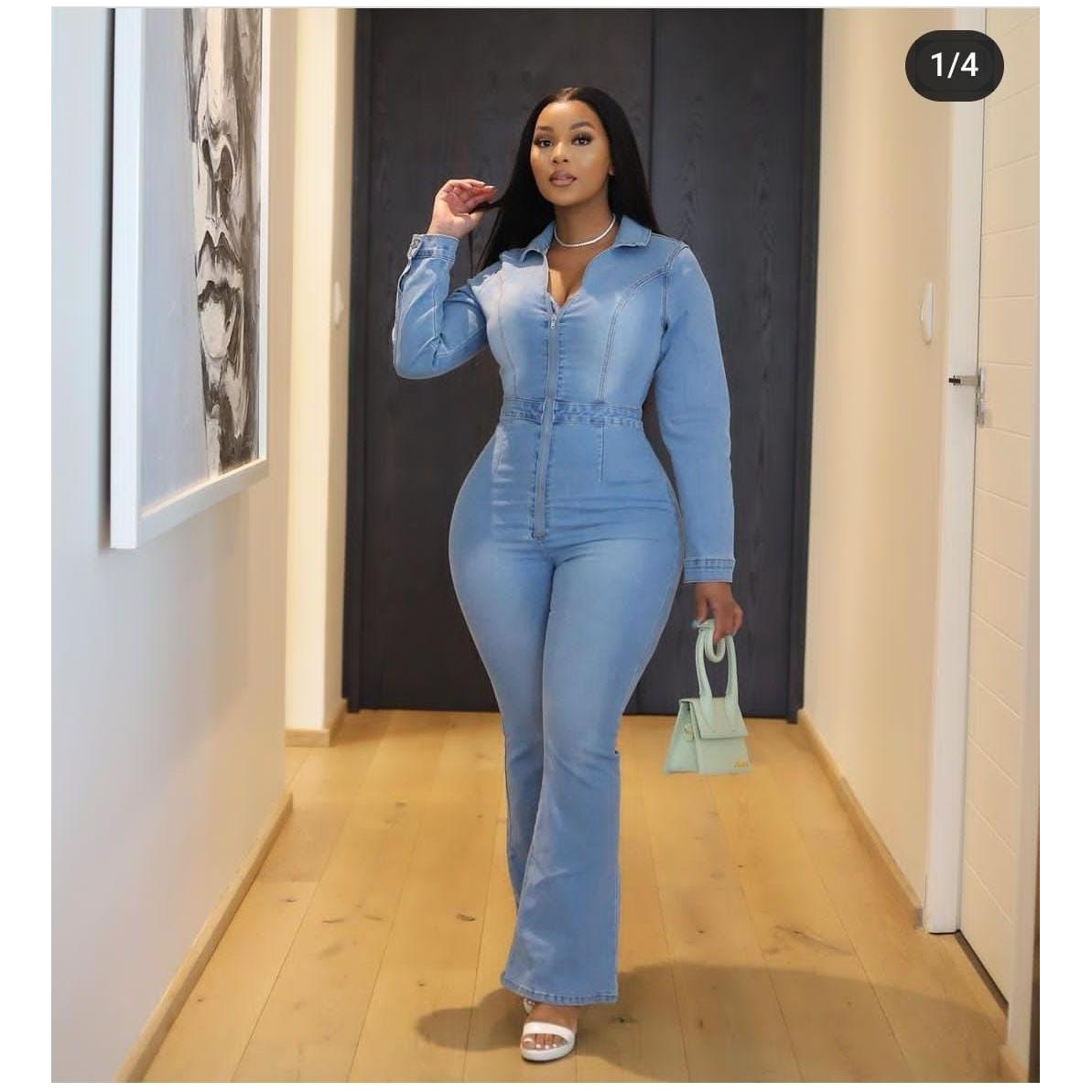 Bell Bottom Zipper Jumpsuit