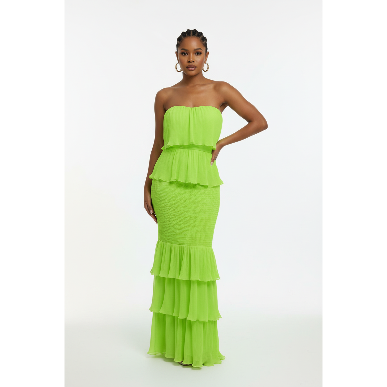Sleeveless Ruffle Maxi Dress