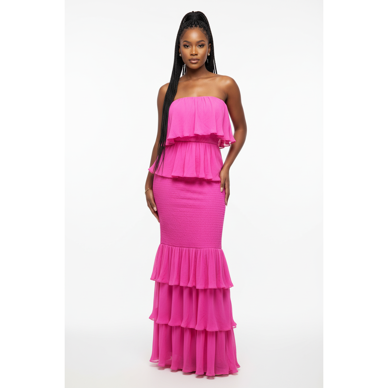 Sleeveless Ruffle Maxi Dress