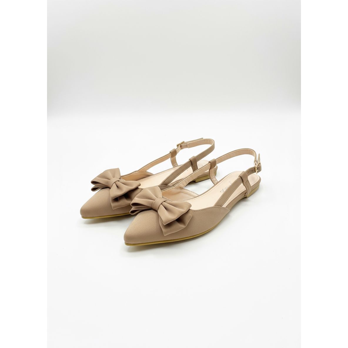 Pointed Toe Bowknot Decor Comfortable Kitten Heel Pumps For Women