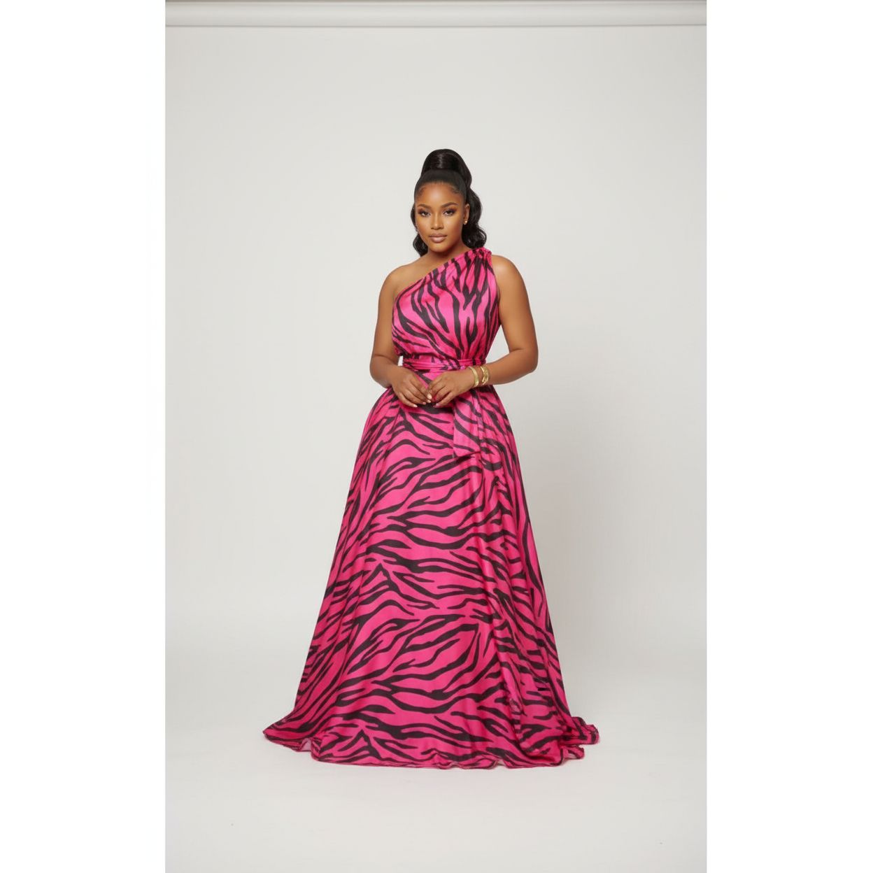 Off Shoulder Print Maxi Dress
