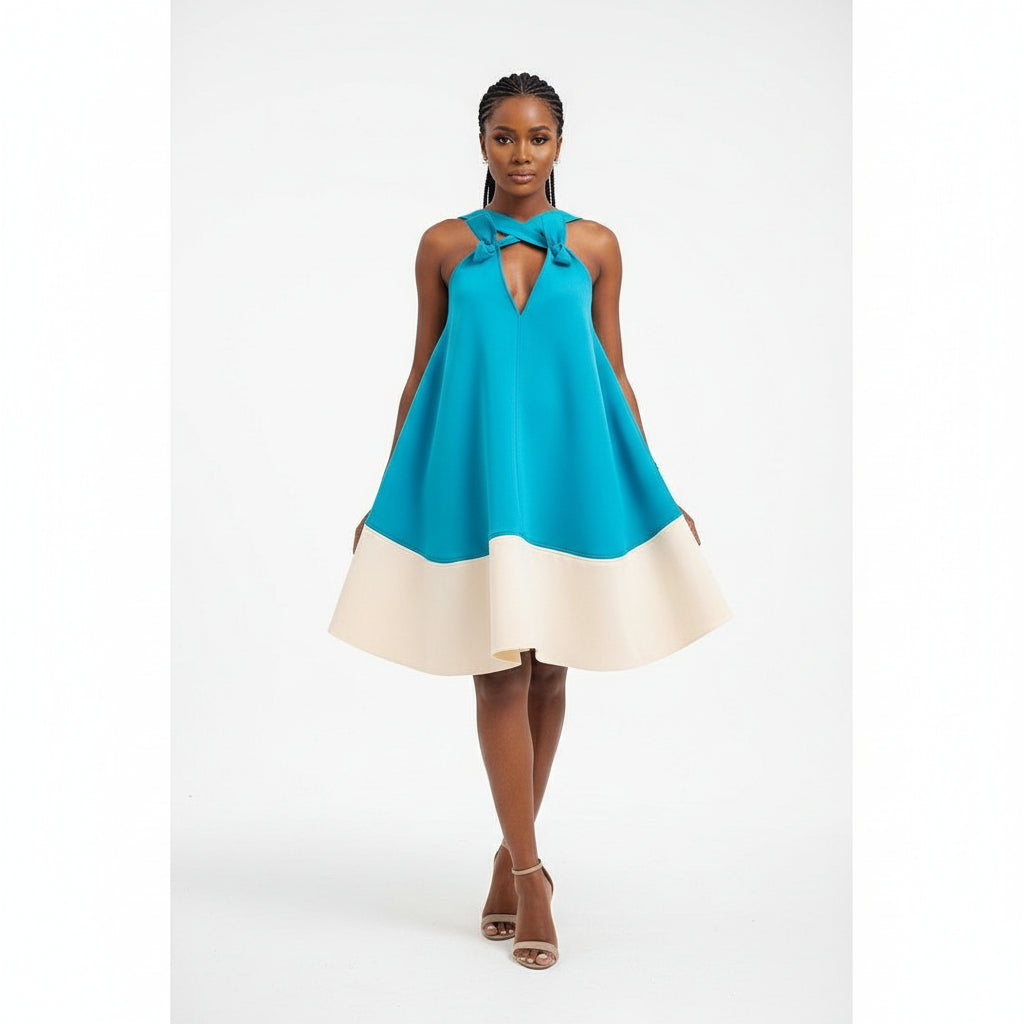 Sleeveless Backless Line Summer Dress