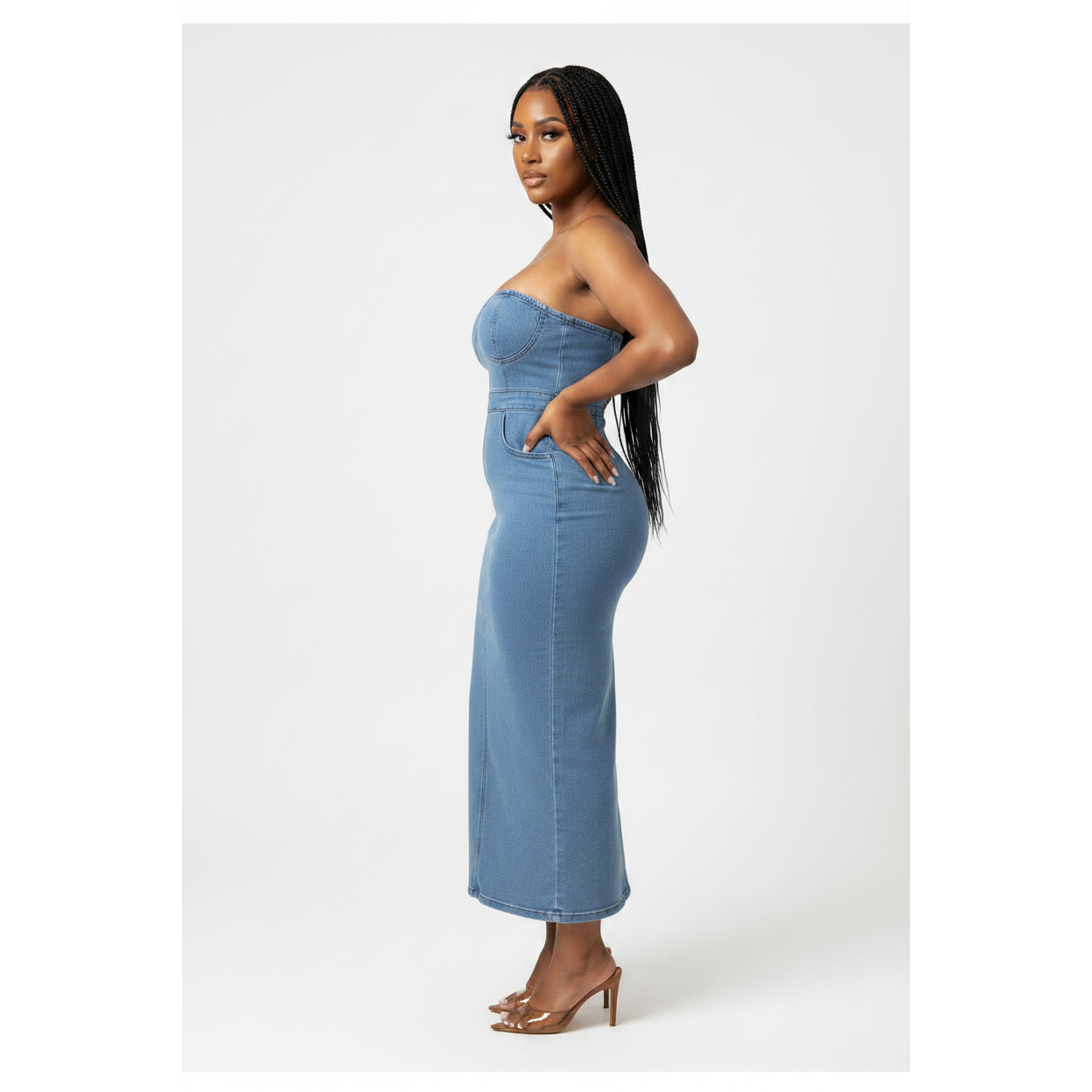 Sleeveless Denim Dress