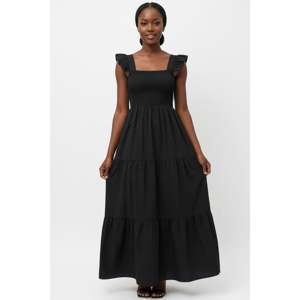 Square Sleeveless Maxi Dress