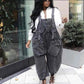 Big Pockets Loose Dungaree Denim Jumpsuit