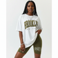 Short Sleeve Ladies Brooklyn Printed T Shirt and Tight Pants Set.