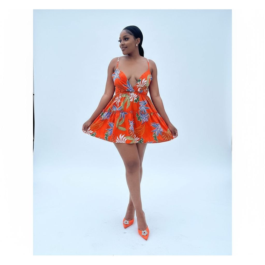 Sexy Floral Mini Dress