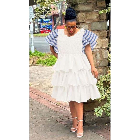 Off Shoulder Bubbles Dress