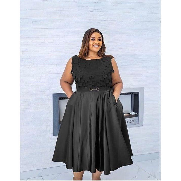 Sleeves Plus-Size Dress YELLOW SUB TRADING Sleeves Plus-Size Dress YELLOW SUB TRADING
