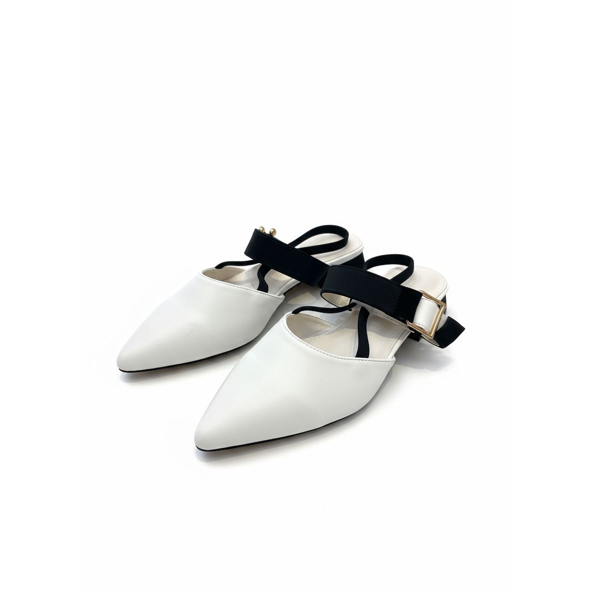 Pointed Toe Slingback Flat Mules Pumps