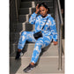 Tie Dye Multi Color Hooded Tracksuit